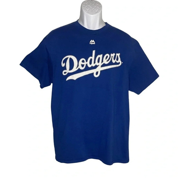 Men's Majestic Corey Seager Royal Los Angeles Dodgers Player #5 T-Shirt | Cotton - Picture 2 of 6